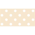 Polka Dots - White on Champagne Orange YOU ARE INVITED 3D Greeting Card (8x4)