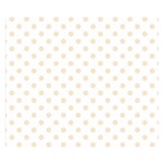 Polka Dots - Champagne Orange on White Double Sided Flano Blanket (Small)