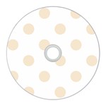 Polka Dots - Champagne Orange on White CD Wall Clock