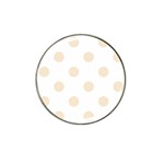 Polka Dots - Champagne Orange on White Hat Clip Ball Marker