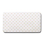 Polka Dots - Champagne Orange on White Medium Bar Mat