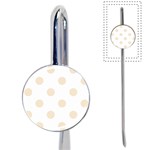 Polka Dots - Champagne Orange on White Book Mark