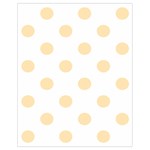 Polka Dots - Peach Orange on White Drawstring Bag (Small)