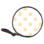 Polka Dots - Peach Orange on White Classic 20-CD Wallet