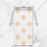 Polka Dots - Peach Orange on White Jewelry Bag