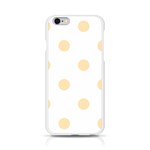 Polka Dots - Peach Orange on White Apple iPhone 6/6S Silicone Case (Transparent)