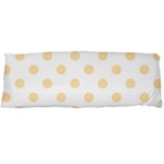 Polka Dots - Peach Orange on White Body Pillow Case (Dakimakura) (One Side)