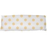 Polka Dots - Peach Orange on White Body Pillow Case Dakimakura (Two Sides)