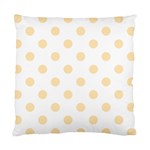 Polka Dots - Peach Orange on White Standard Cushion Case (One Side)