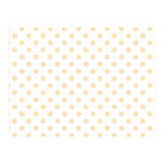 Polka Dots - Peach Orange on White Double Sided Flano Blanket (Mini)