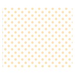 Polka Dots - Peach Orange on White Double Sided Flano Blanket (Small)