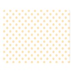 Polka Dots - Peach Orange on White Double Sided Flano Blanket (Large)