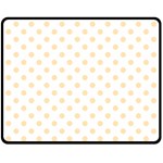 Polka Dots - Peach Orange on White Fleece Blanket (Medium) (One Side)