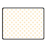 Polka Dots - Peach Orange on White Fleece Blanket (Small) (One Side)