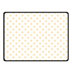 Polka Dots - Peach Orange on White Double Sided Fleece Blanket (Small) (Two Sides)