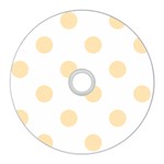 Polka Dots - Peach Orange on White CD Wall Clock