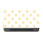 Polka Dots - Peach Orange on White Memory Card Reader with CF