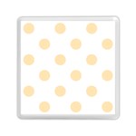 Polka Dots - Peach Orange on White Memory Card Reader with Storage (Square)