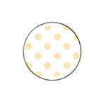 Polka Dots - Peach Orange on White Hat Clip Ball Marker (4 pack)