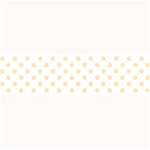 Polka Dots - Peach Orange on White Medium Bar Mat