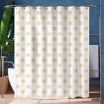 Polka Dots - Peach Orange on White Shower Curtain 60  x 72  (Medium)