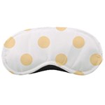 Polka Dots - Peach Orange on White Sleeping Mask