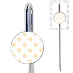 Polka Dots - Peach Orange on White Book Mark