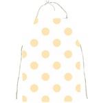 Polka Dots - Peach Orange on White Full Print Apron