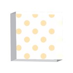 Polka Dots - Peach Orange on White 4 x 4  Acrylic Photo Block