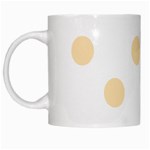 Polka Dots - Peach Orange on White White Mug