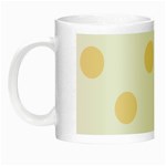 Polka Dots - Peach Orange on White Night Luminous Mug