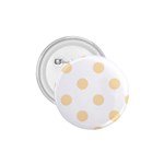 Polka Dots - Peach Orange on White 1.75  Button