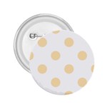 Polka Dots - Peach Orange on White 2.25  Button