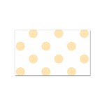 Polka Dots - Peach Orange on White Sticker (Rectangular)