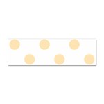 Polka Dots - Peach Orange on White Sticker (Bumper)