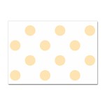 Polka Dots - Peach Orange on White Sticker A4 (10 pack)