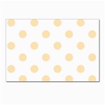 Polka Dots - Peach Orange on White Postcard 4  x 6 