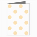 Polka Dots - Peach Orange on White Greeting Card