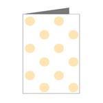 Polka Dots - Peach Orange on White Mini Greeting Card