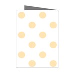 Polka Dots - Peach Orange on White Mini Greeting Cards (Pkg of 8)