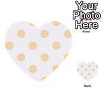 Polka Dots - Peach Orange on White Multi-purpose Cards (Heart)