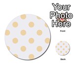 Polka Dots - Peach Orange on White Multi-purpose Cards (Round)