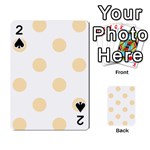 Polka Dots - Peach Orange on White Playing Cards 54 Designs