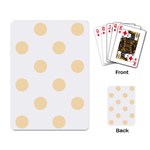 Polka Dots - Peach Orange on White Playing Cards Single Design