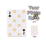 Polka Dots - Peach Orange on White Playing Cards 54 (Mini)