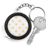 Polka Dots - Peach Orange on White Measuring Tape