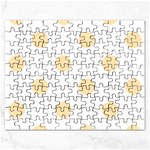 Polka Dots - Peach Orange on White Jigsaw Puzzle (Rectangular)