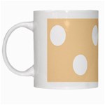 Polka Dots - White on Sunset Orange White Mug