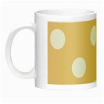 Polka Dots - White on Sunset Orange Night Luminous Mug