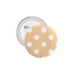 Polka Dots - White on Sunset Orange 1.75  Button